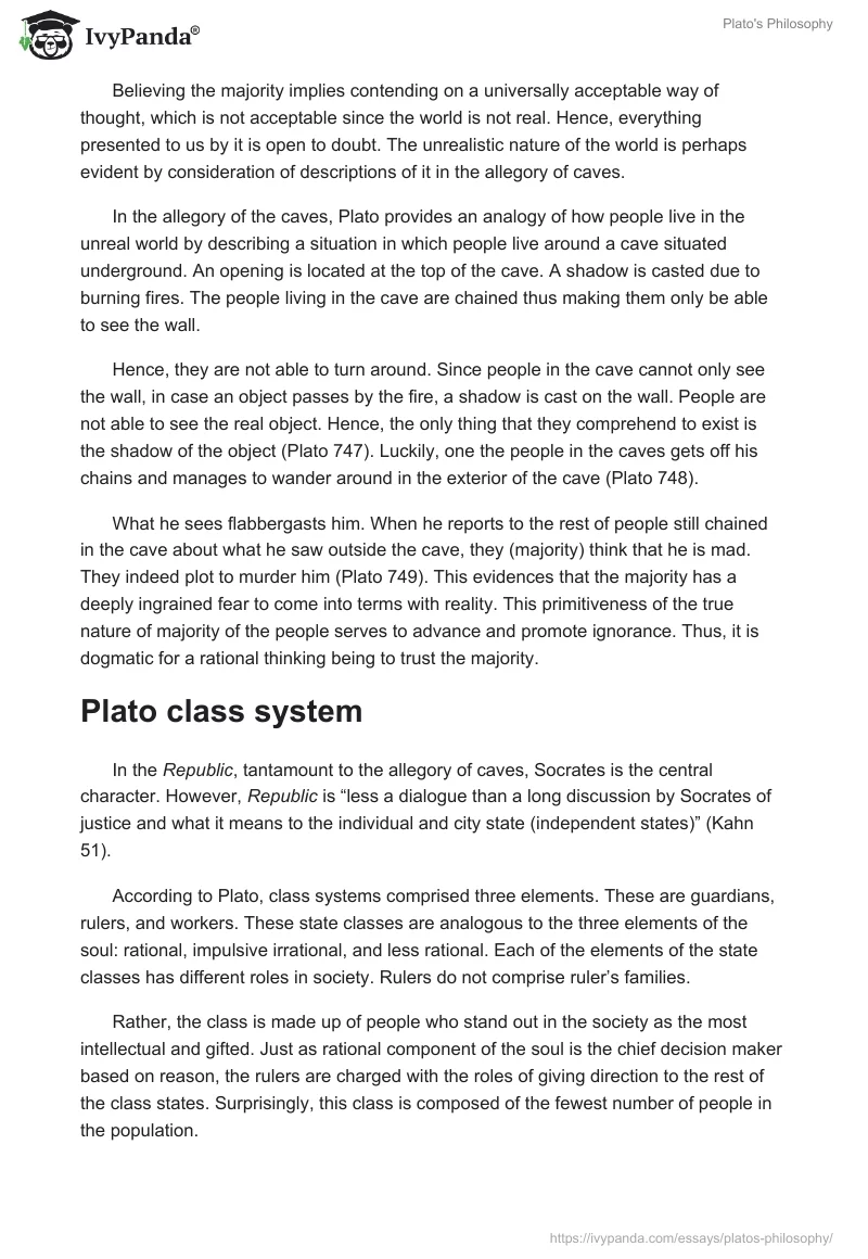 Plato's Philosophy. Page 4