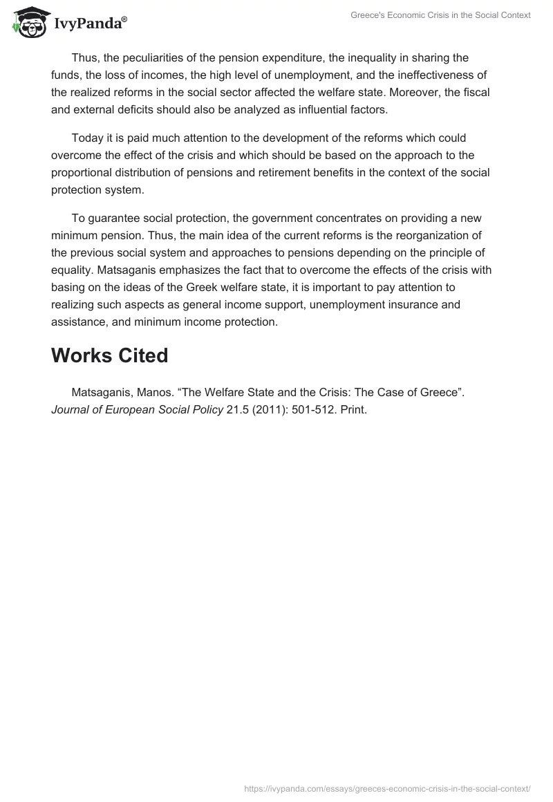 Greece's Economic Crisis in the Social Context. Page 2
