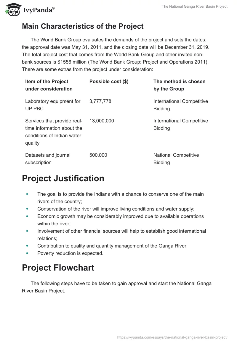 The National Ganga River Basin Project. Page 2