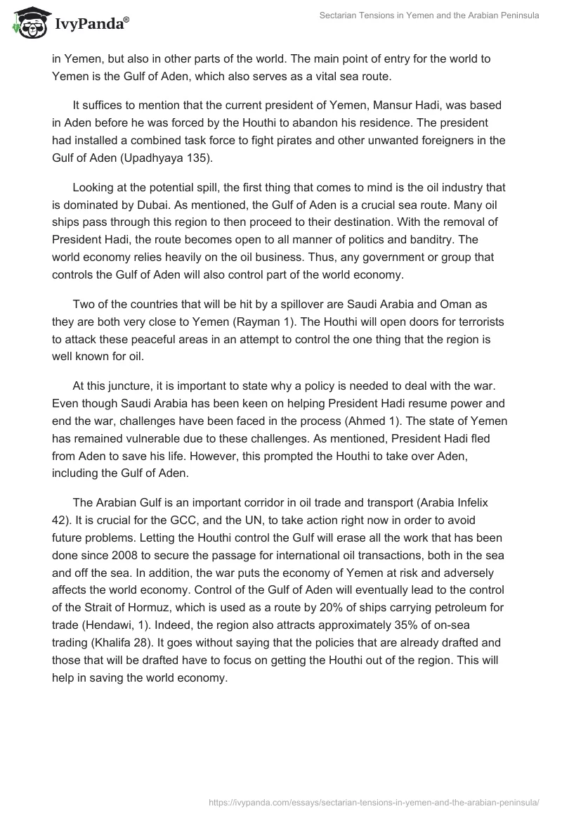Sectarian Tensions in Yemen and the Arabian Peninsula. Page 2