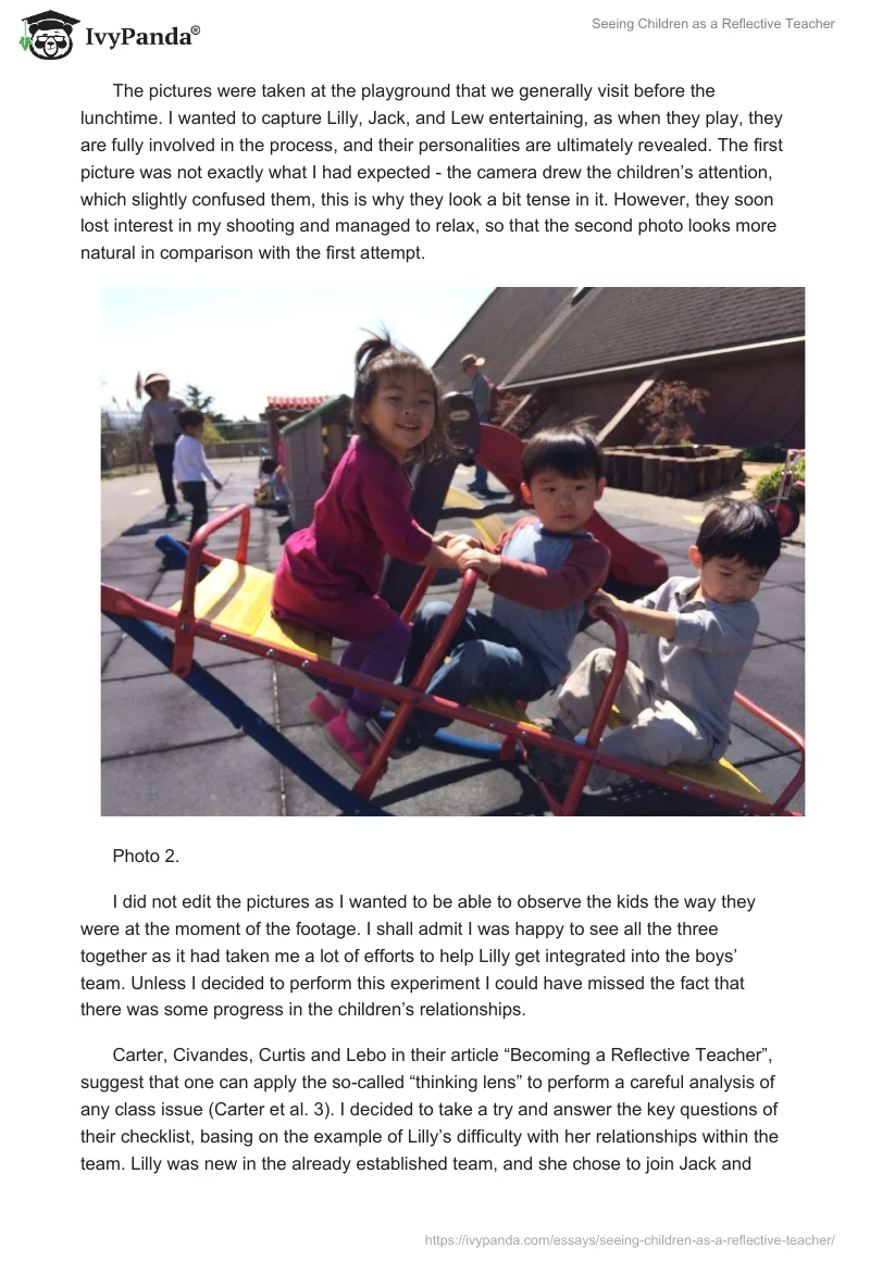 Seeing Children as a Reflective Teacher. Page 2