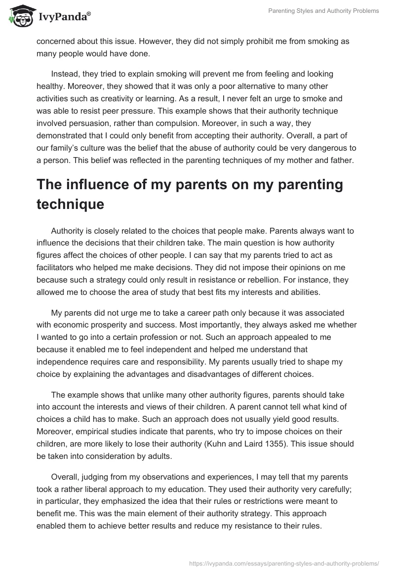 Parenting Styles and Authority Problems. Page 2
