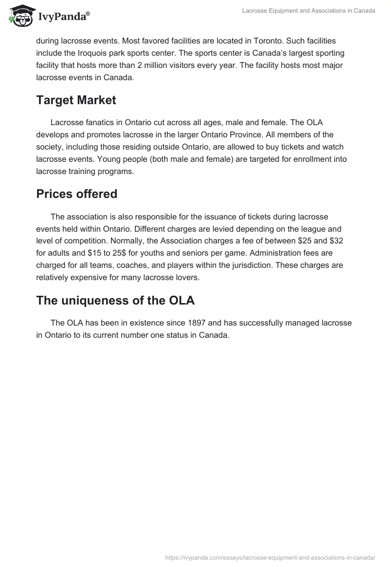 Lacrosse Equipment and Associations in Canada. Page 4