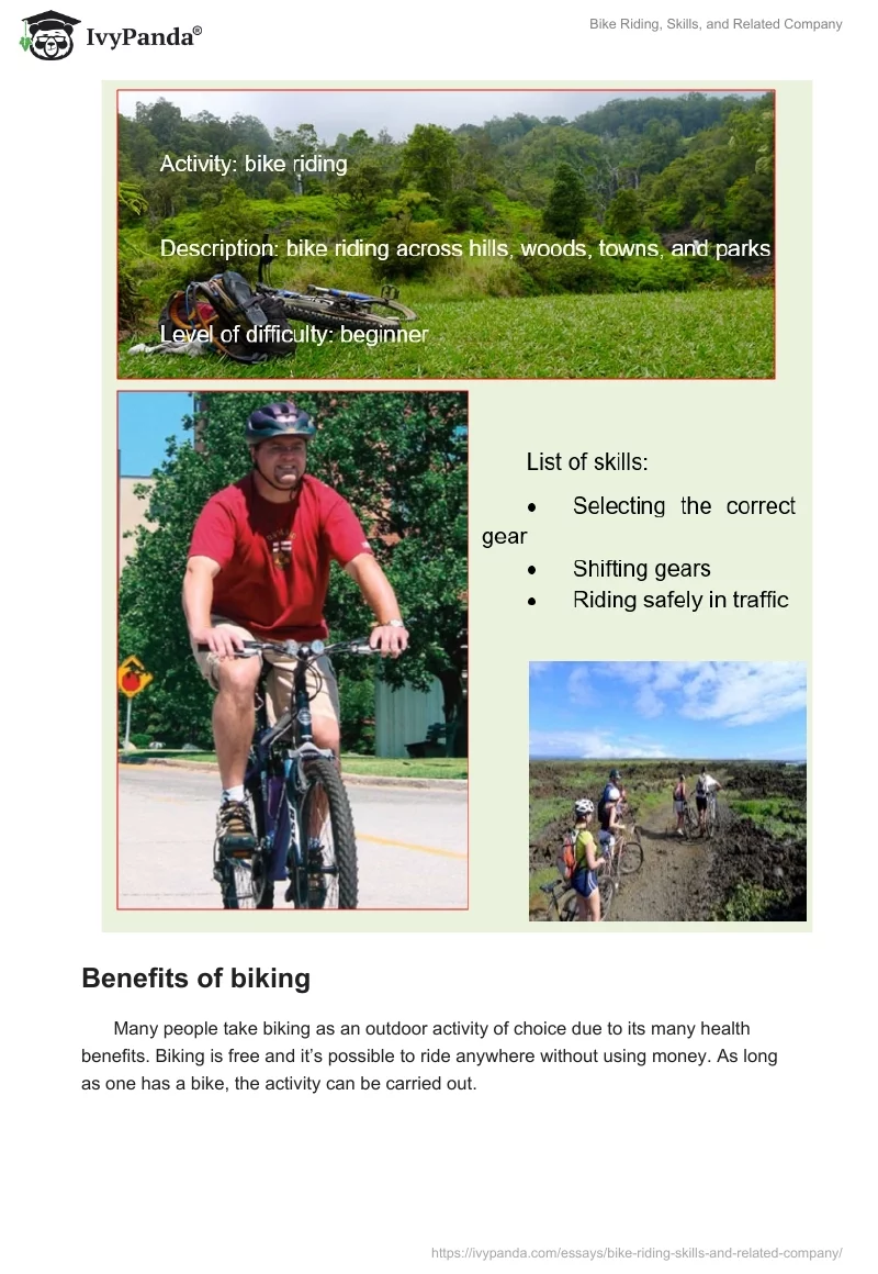 Bike Riding, Skills, and Related Company. Page 2