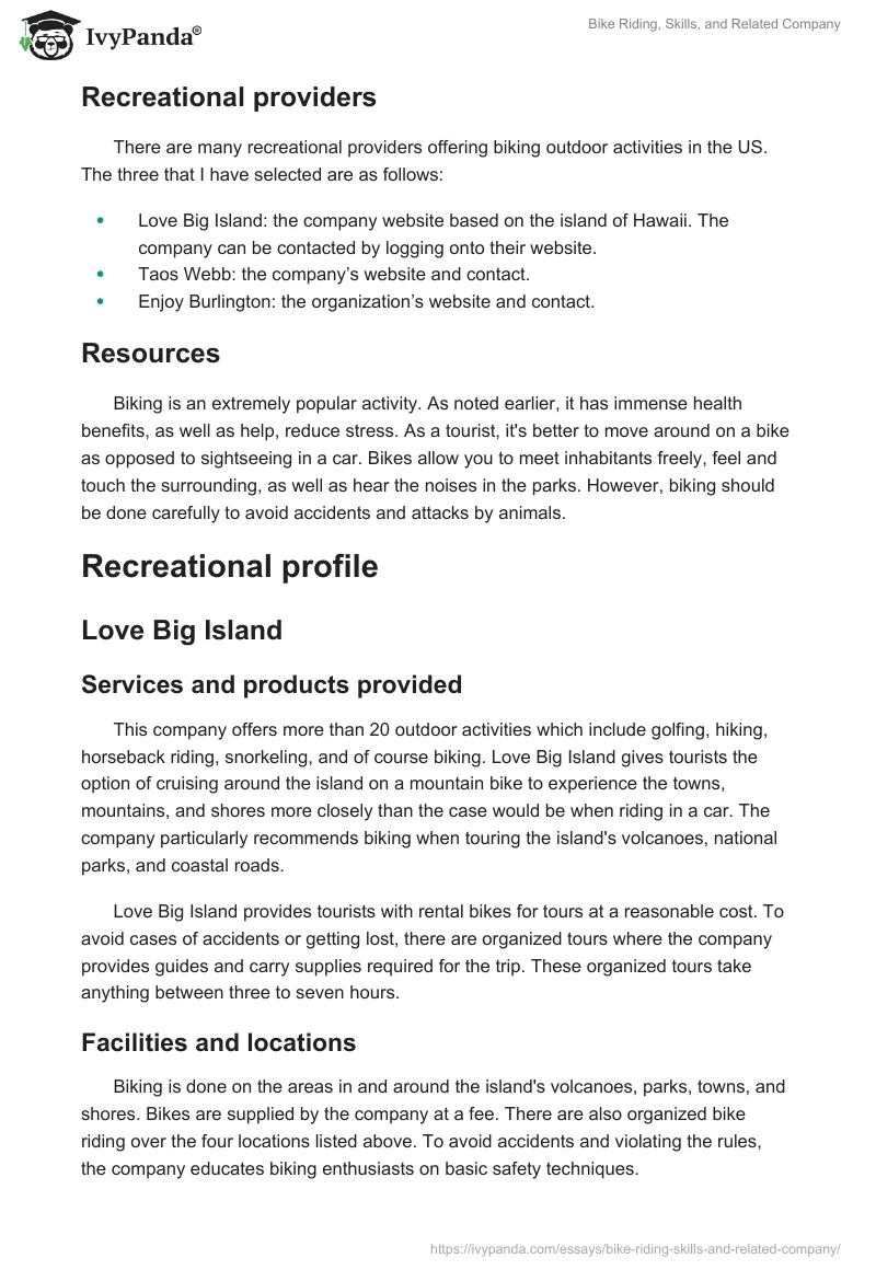 Bike Riding, Skills, and Related Company. Page 4