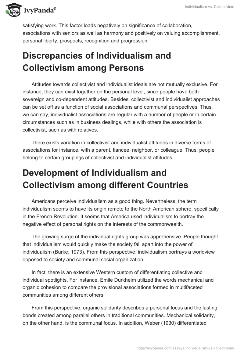 Individualism vs. Collectivism. Page 4