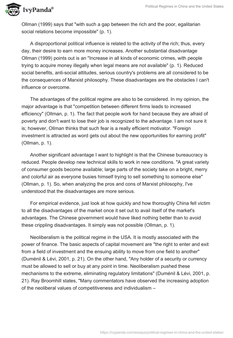 Political Regimes in China and the United States. Page 2