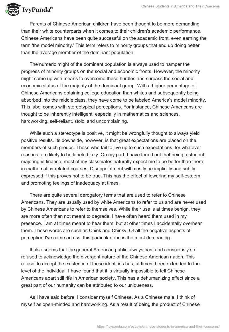 Chinese Students in America and Their Concerns. Page 3