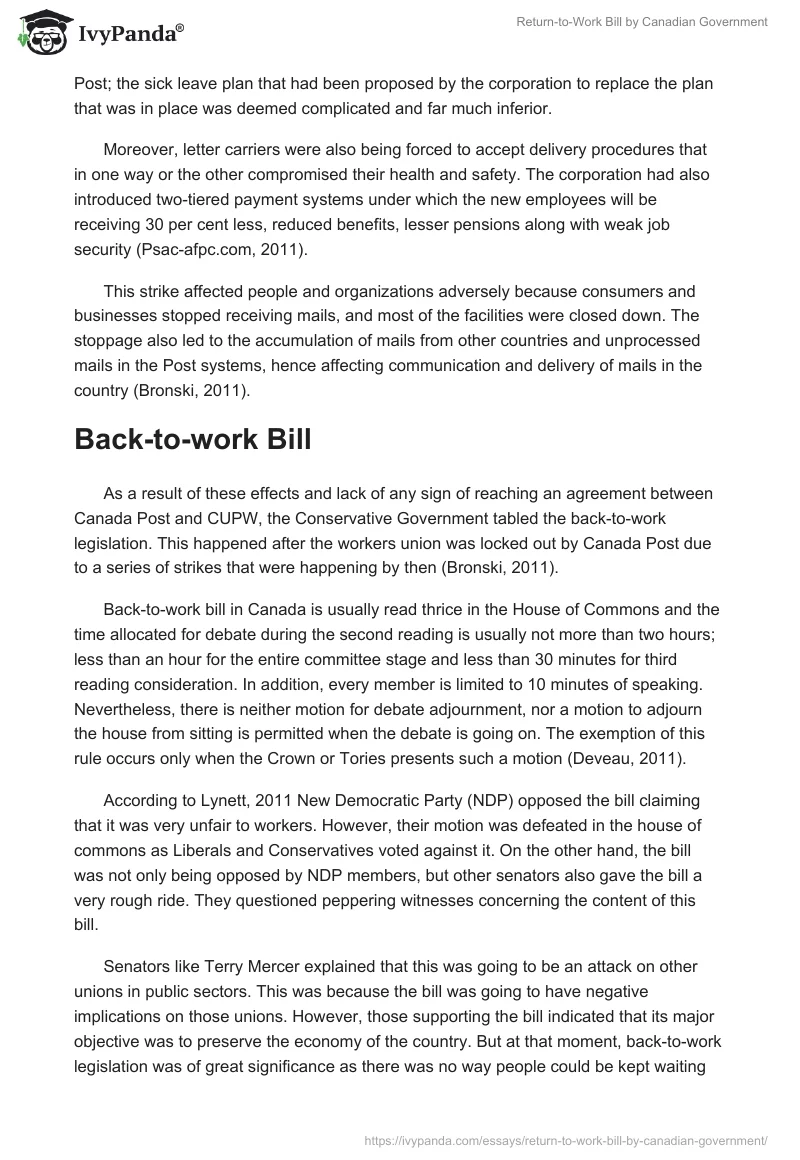 Return-to-Work Bill by Canadian Government. Page 2