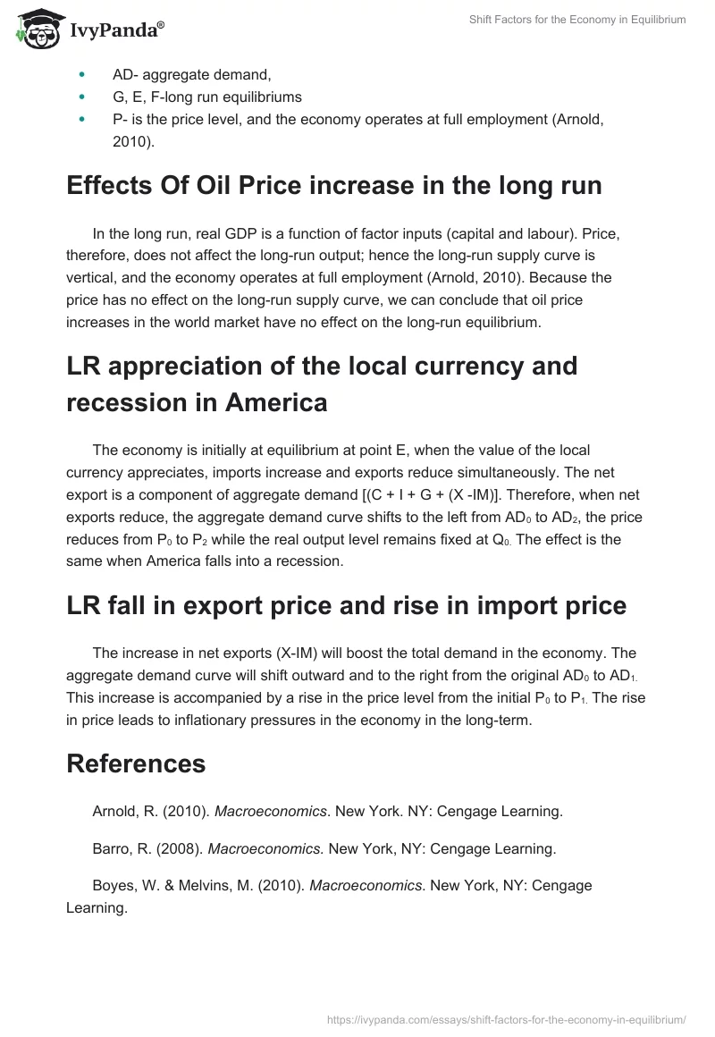 Shift Factors for the Economy in Equilibrium. Page 4