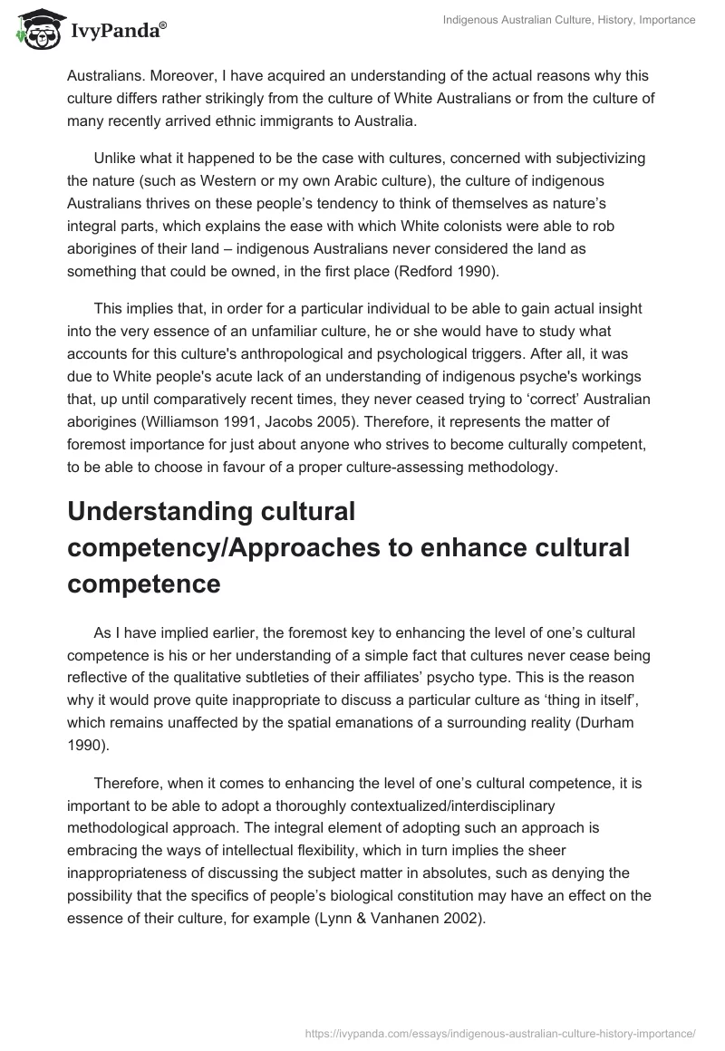 Indigenous Australian Culture, History, Importance. Page 2