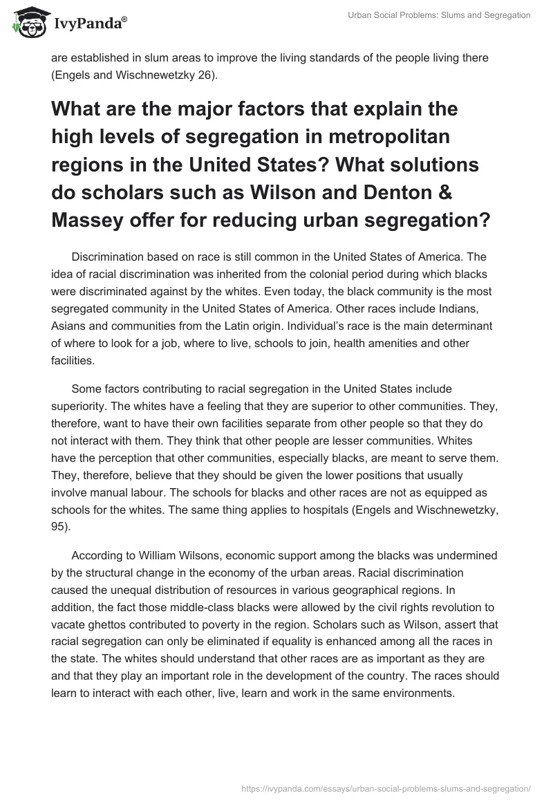 Urban Social Problems: Slums and Segregation. Page 2
