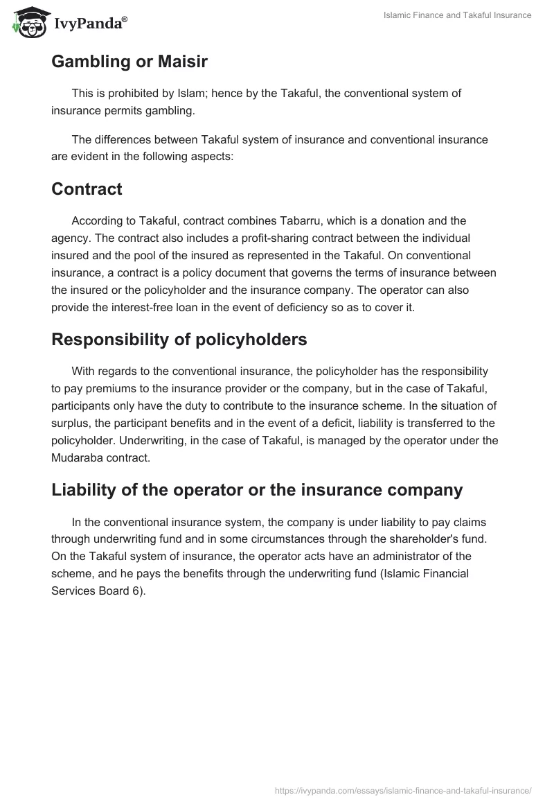 Islamic Finance and Takaful Insurance. Page 3