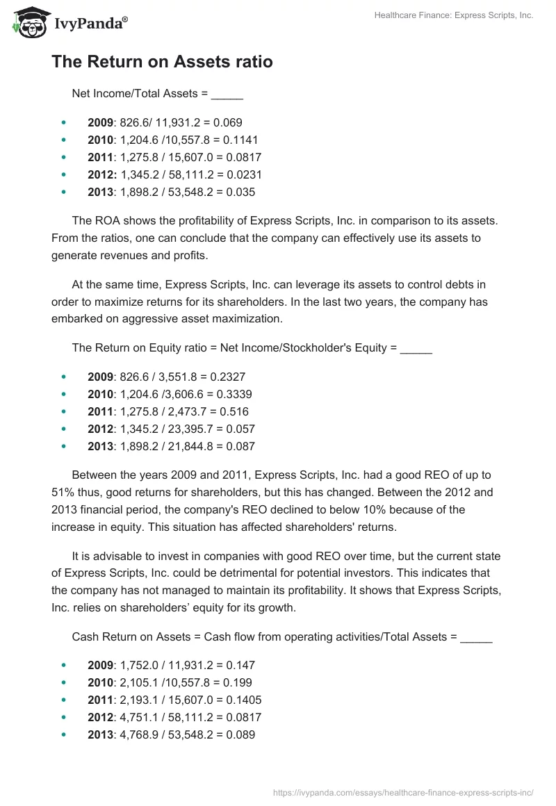 Healthcare Finance: Express Scripts, Inc.. Page 3