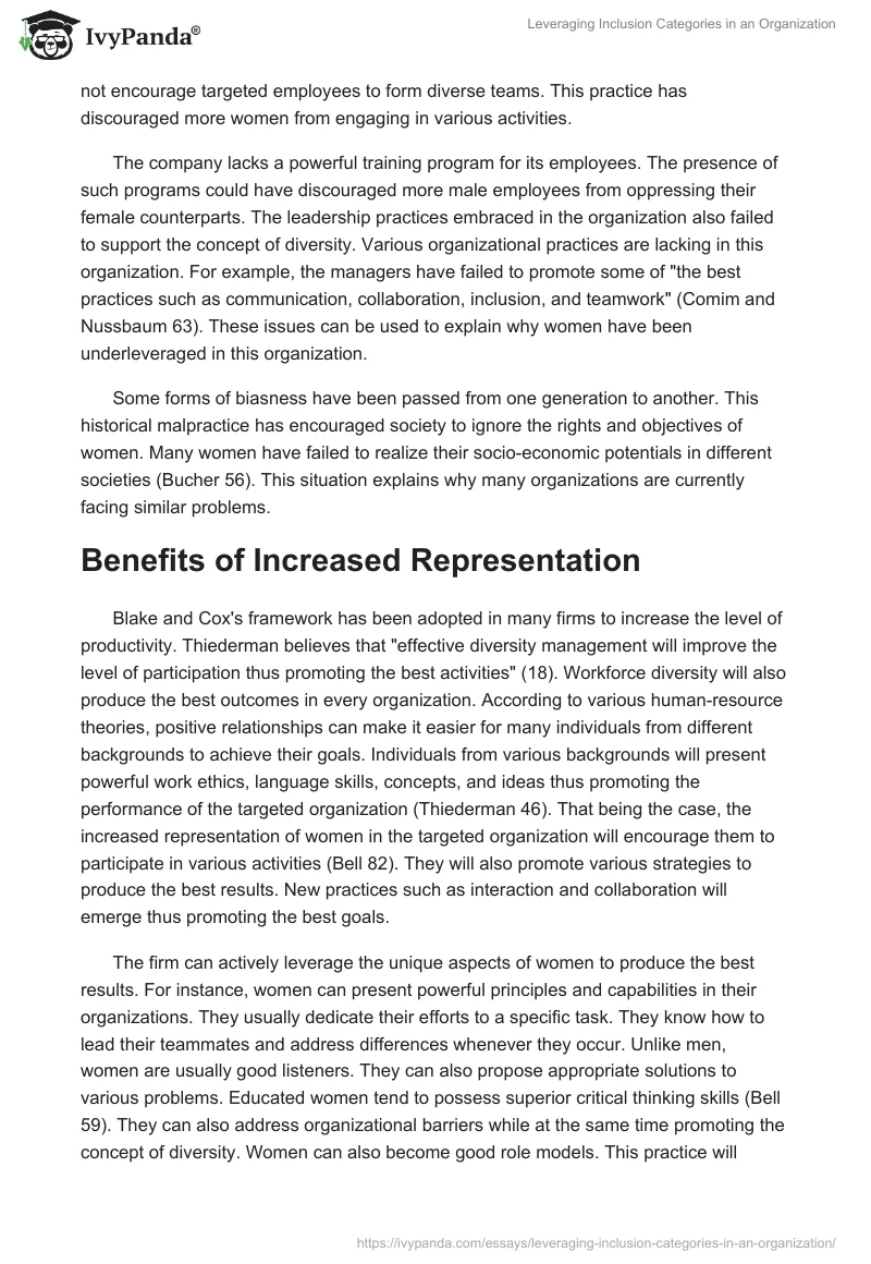 Leveraging Inclusion Categories in an Organization. Page 2