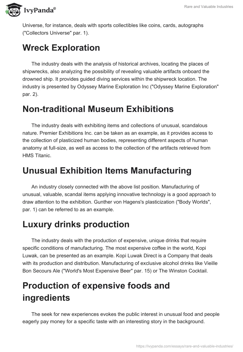Rare and Valuable Industries. Page 2