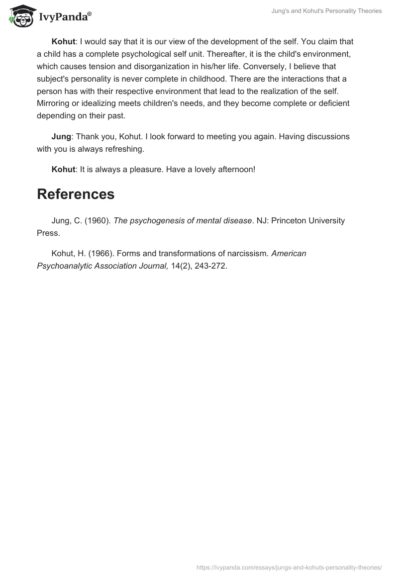 Jung's and Kohut's Personality Theories. Page 3