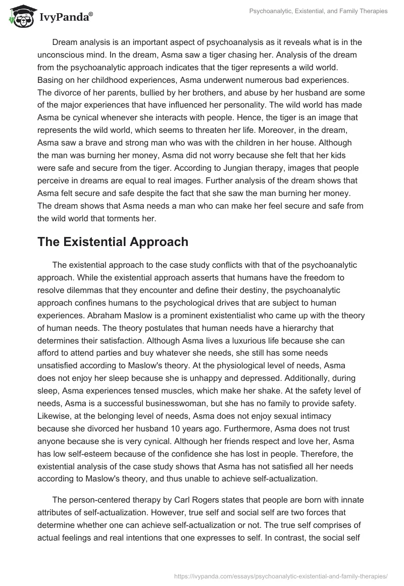 Psychoanalytic, Existential, and Family Therapies. Page 3