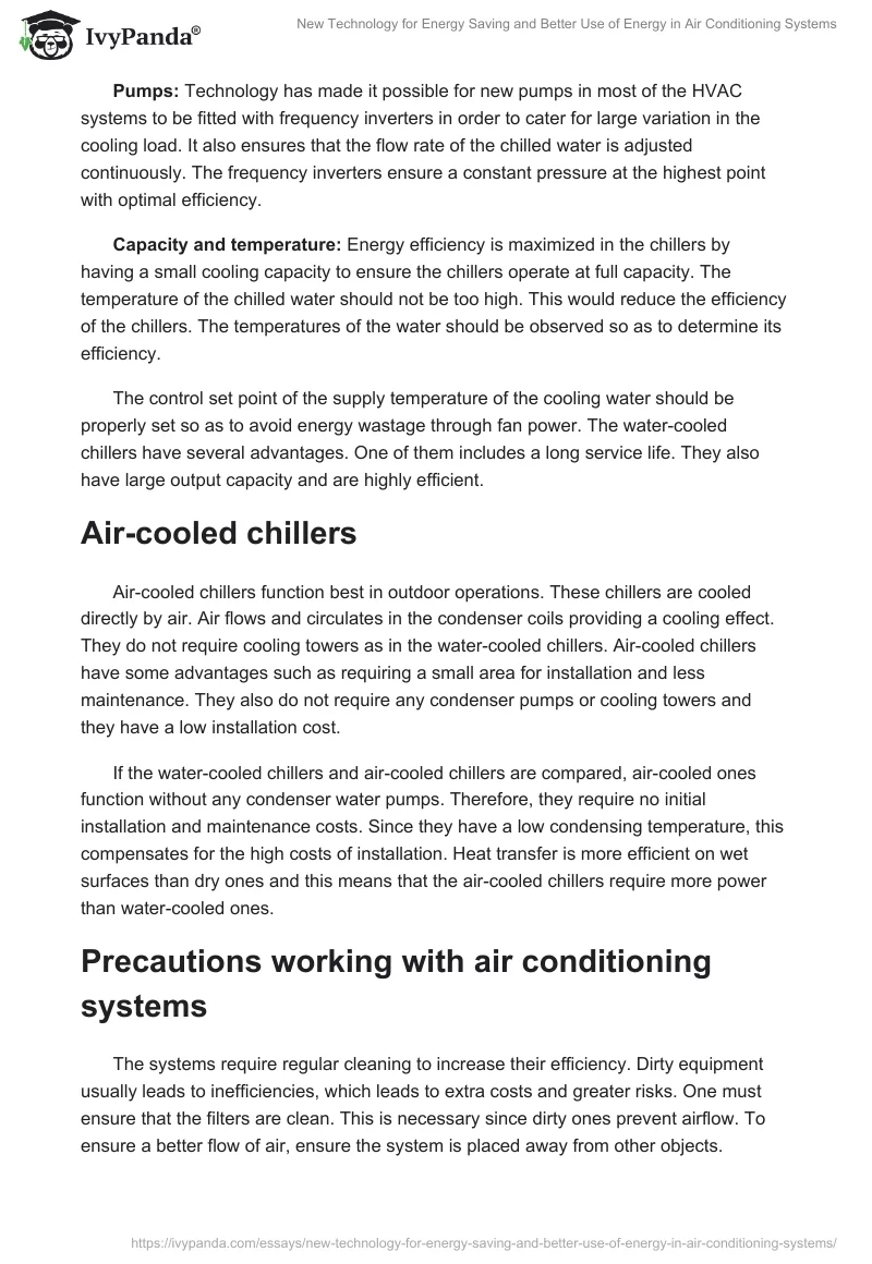 New Technology for Energy Saving and Better Use of Energy in Air Conditioning Systems. Page 5