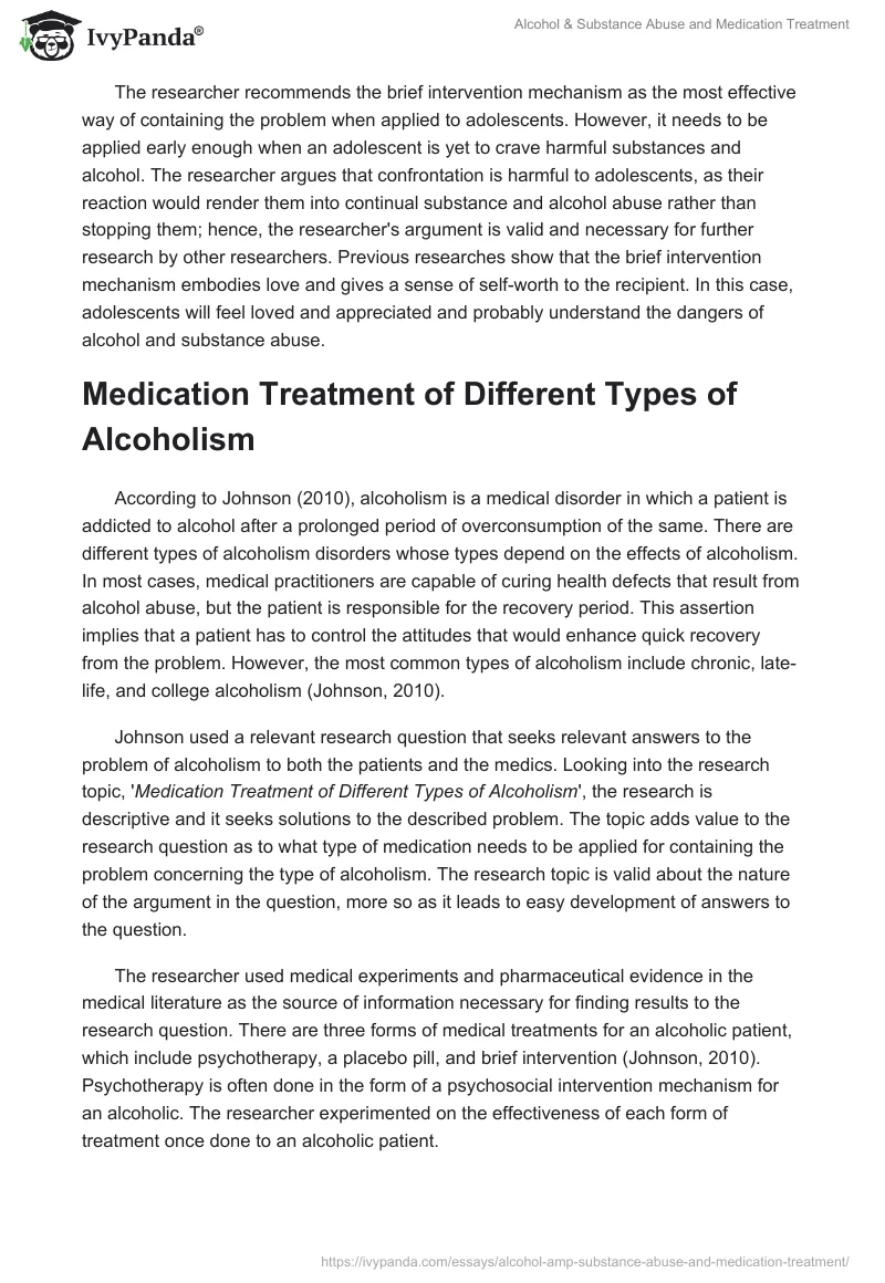 Alcohol & Substance Abuse and Medication Treatment. Page 5
