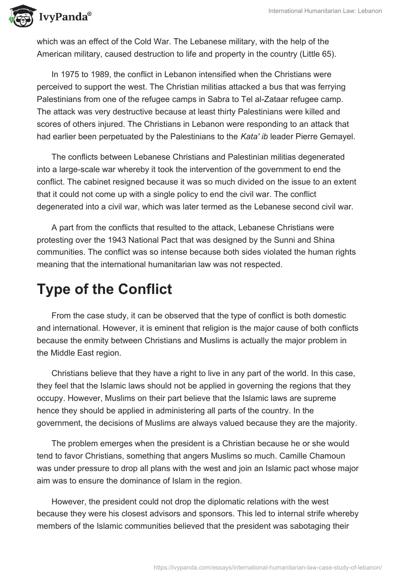 International Humanitarian Law: Lebanon. Page 4