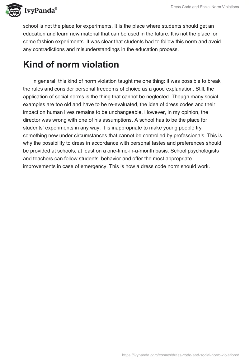 Dress Code and Social Norm Violations. Page 2