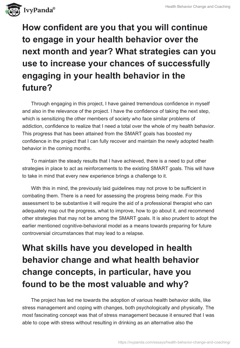 Health Behavior Change and Coaching. Page 2