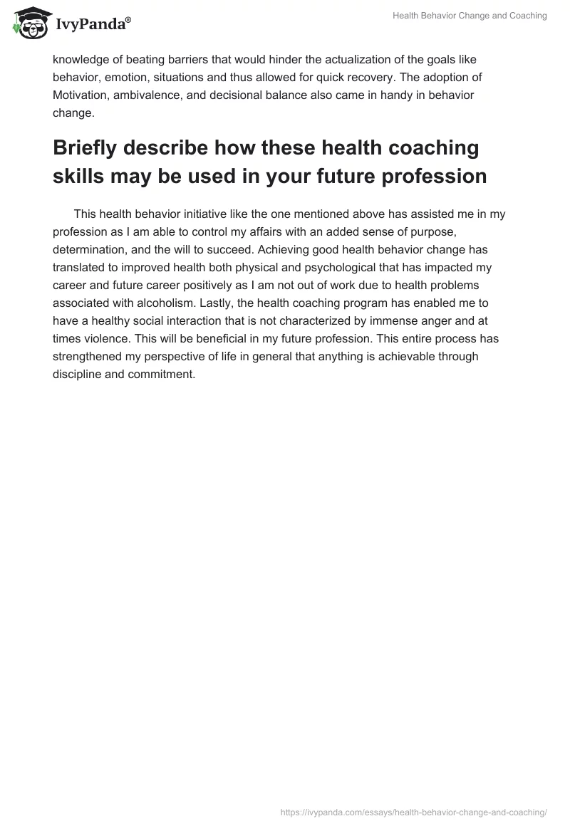 Health Behavior Change and Coaching. Page 3