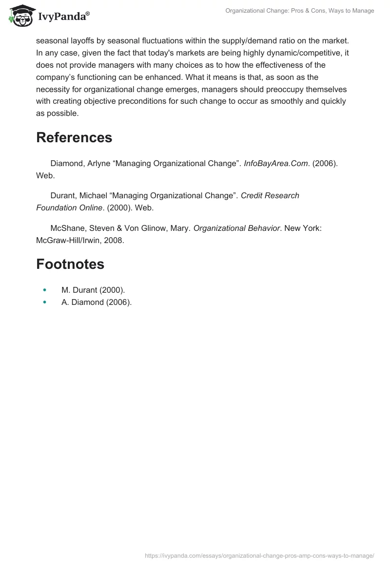 Organizational Change: Pros & Cons, Ways to Manage. Page 4