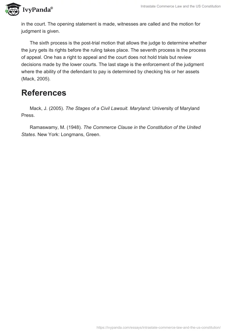 Intrastate Commerce Law and the US Constitution. Page 4