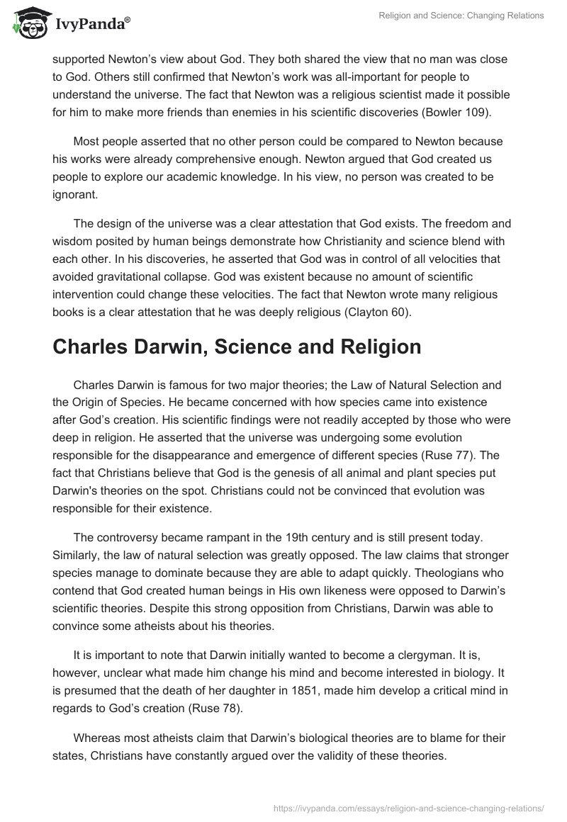 Religion and Science: Changing Relations. Page 2