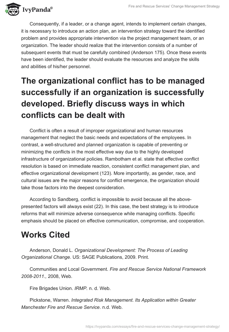 Fire and Rescue Services' Change Management Strategy. Page 4