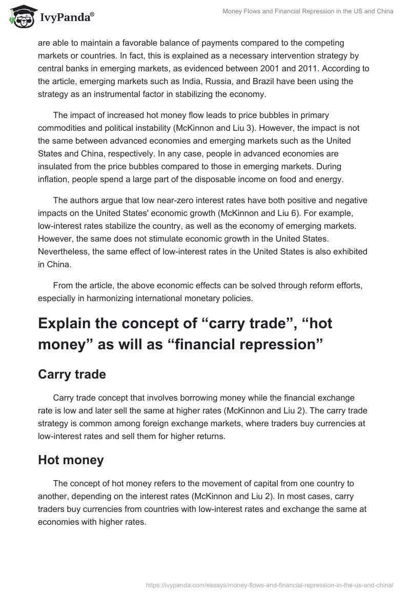 Money Flows and Financial Repression in the US and China. Page 2