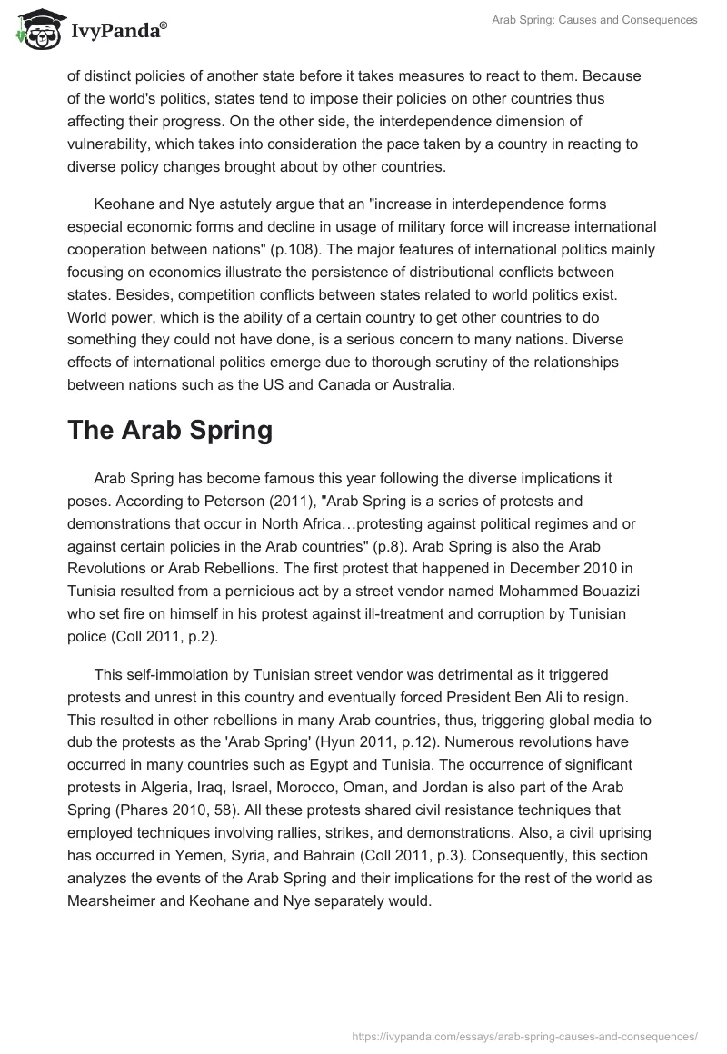 Arab Spring: Causes and Consequences. Page 3