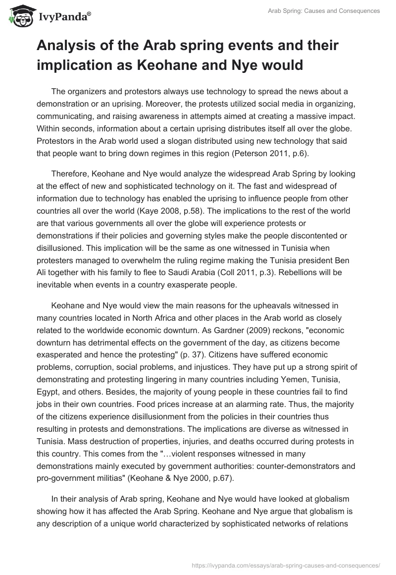 Arab Spring: Causes and Consequences. Page 4