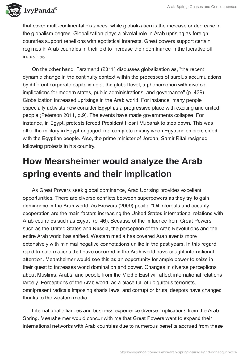 Arab Spring: Causes and Consequences. Page 5