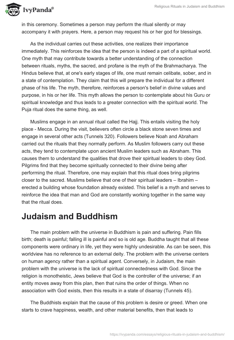 Religious Rituals in Judaism and Buddhism. Page 2