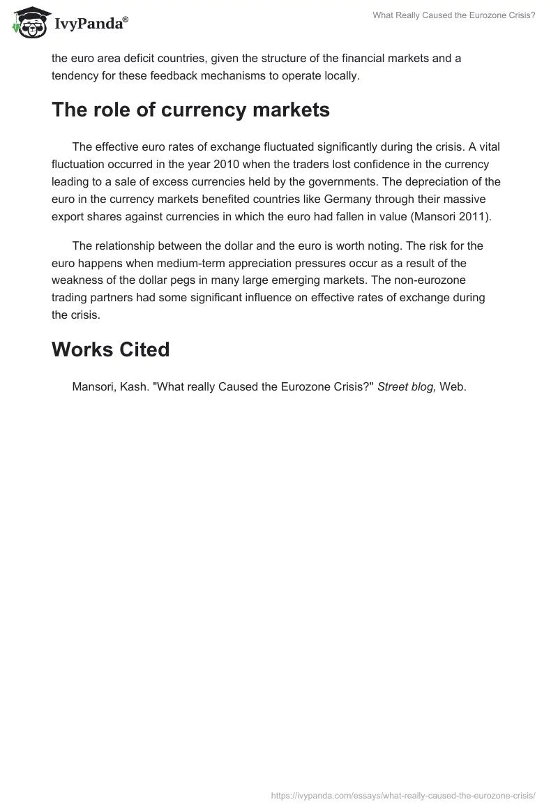 What Really Caused the Eurozone Crisis?. Page 3