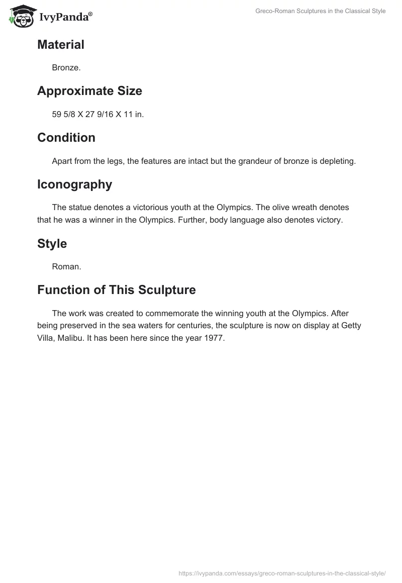 Greco-Roman Sculptures in the Classical Style. Page 4