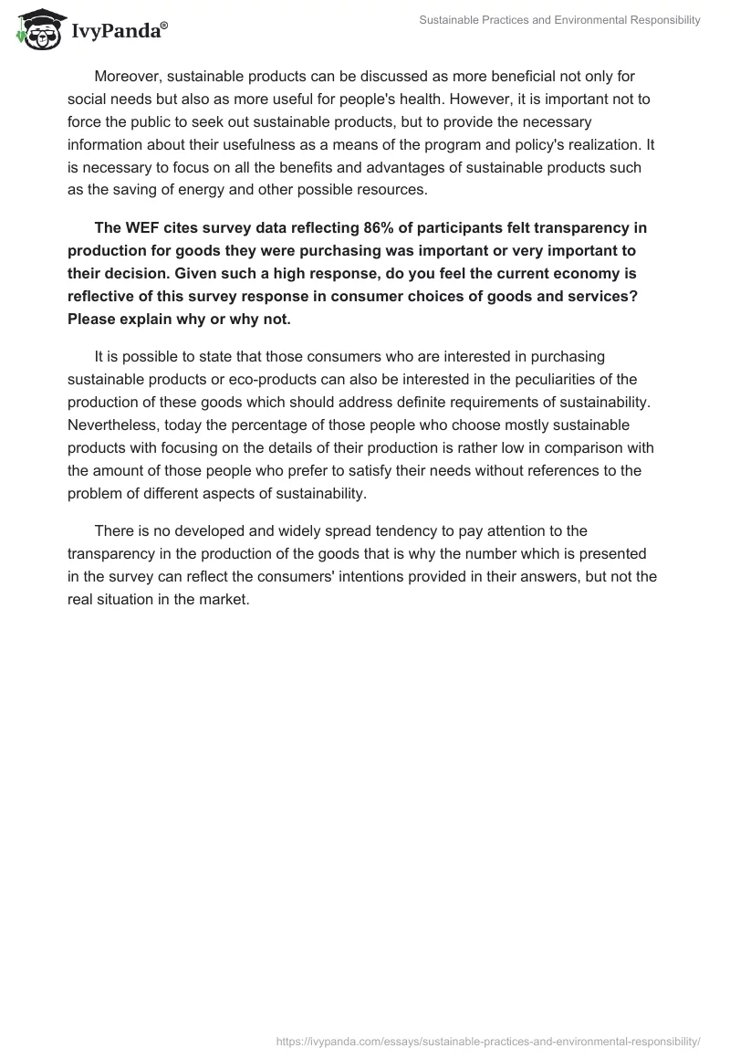 Sustainable Practices and Environmental Responsibility. Page 2