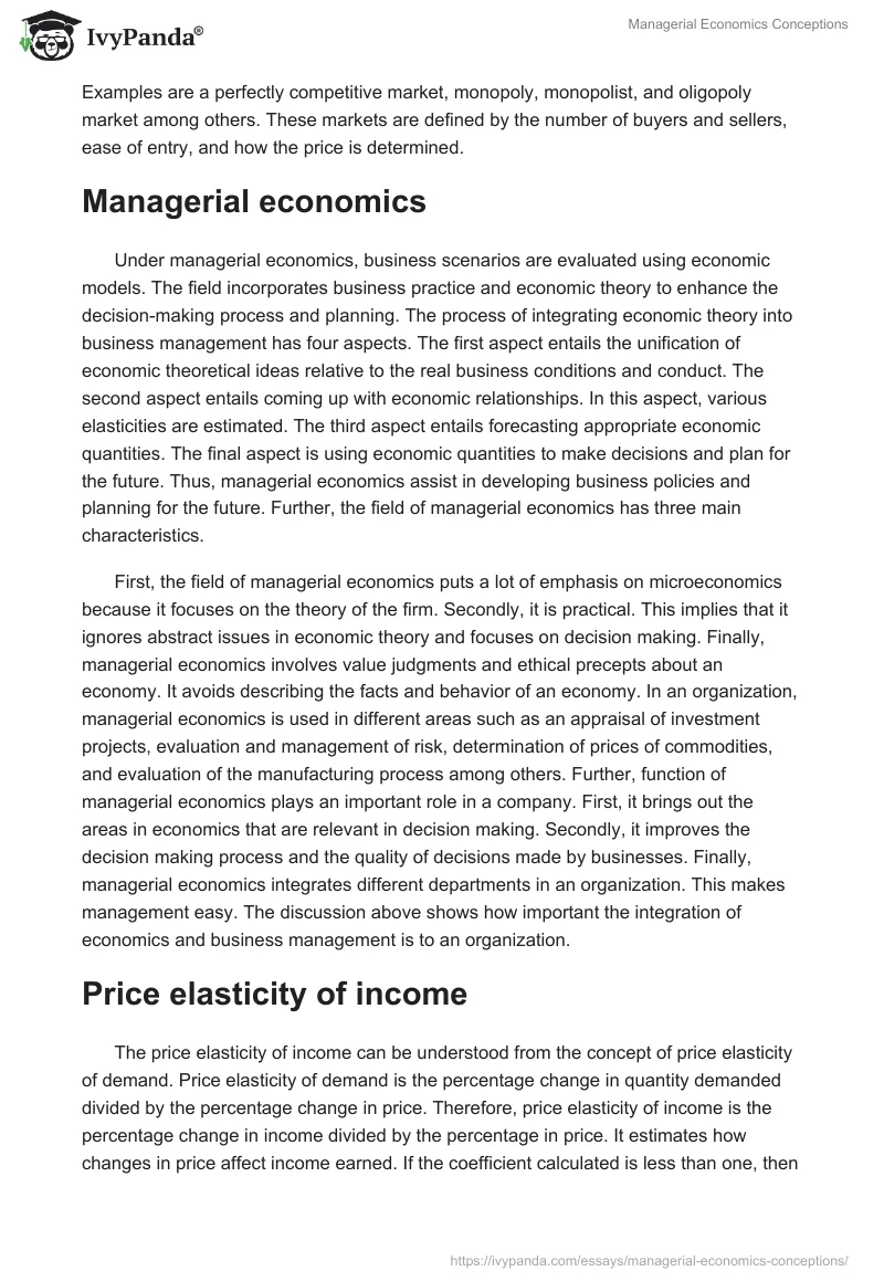 Managerial Economics Conceptions. Page 3