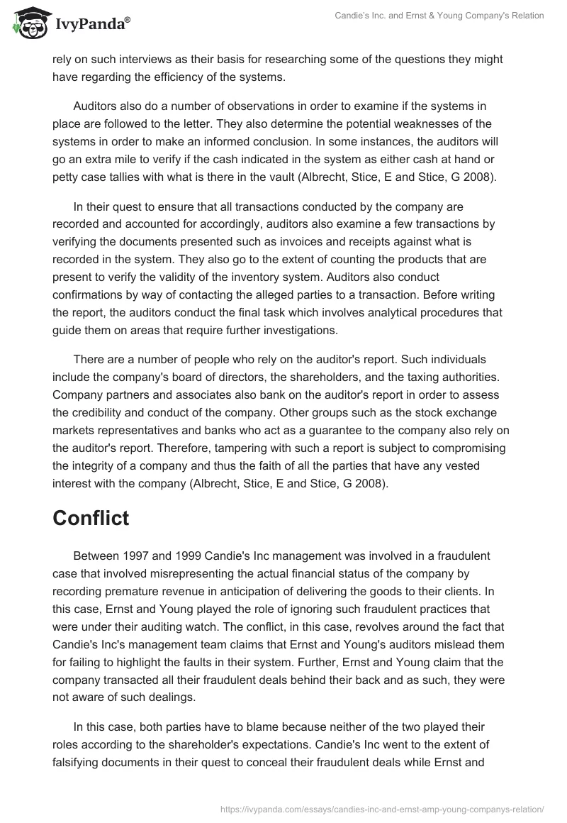 Candie’s Inc. and Ernst & Young Company's Relation. Page 3