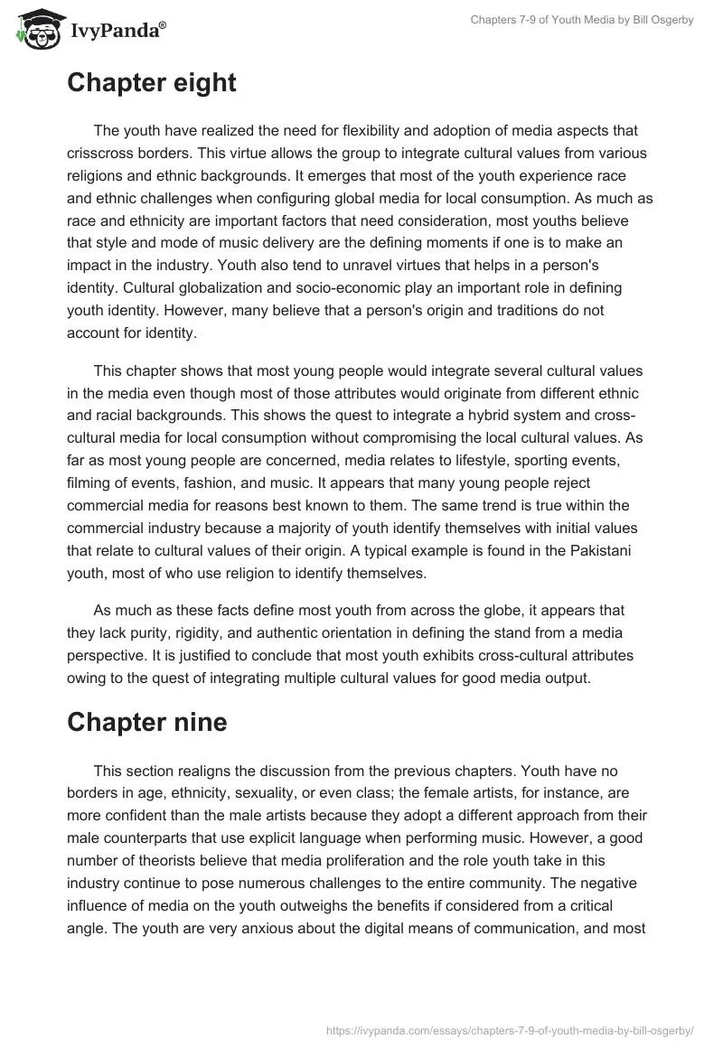 Chapters 7-9 of "Youth Media" by Bill Osgerby. Page 2