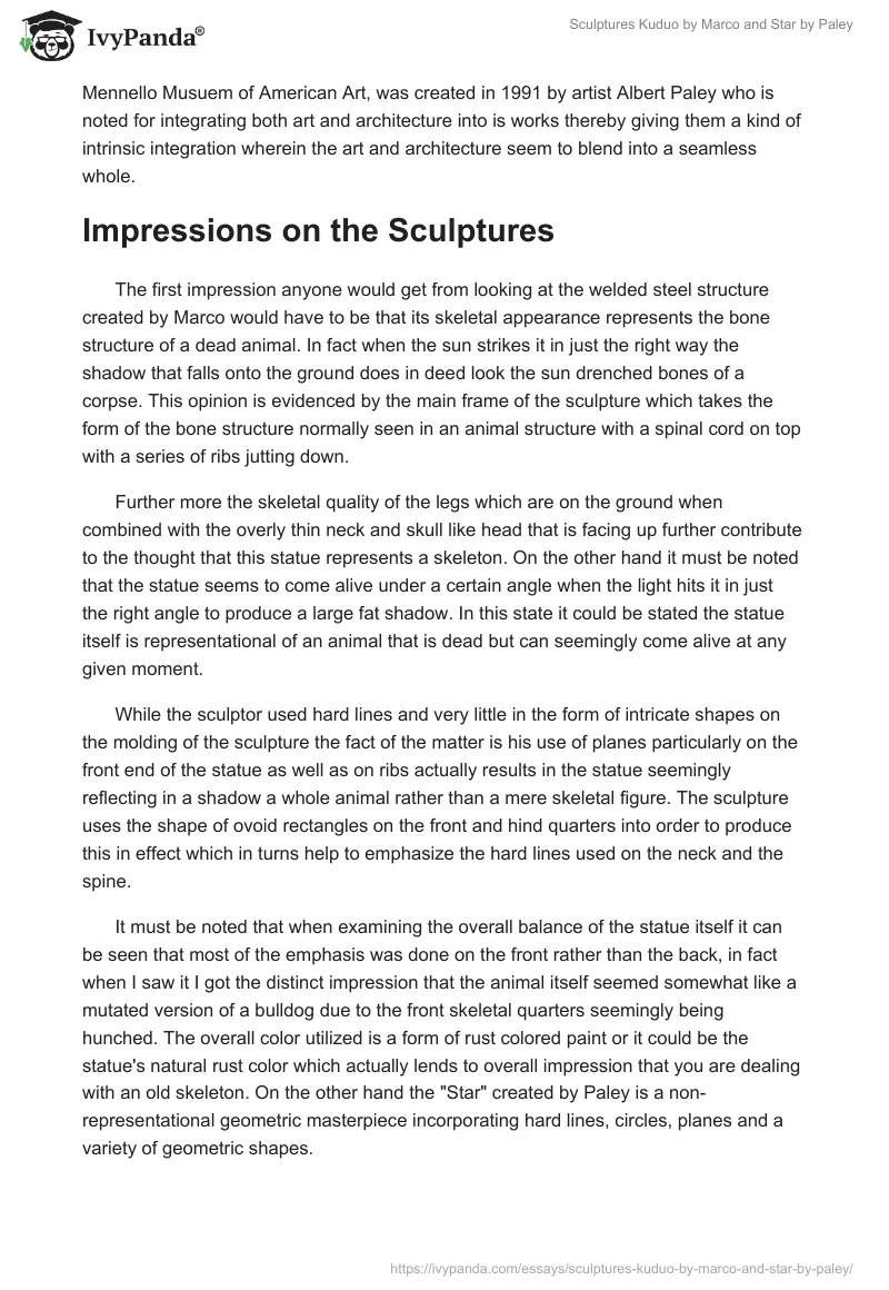 Sculptures Kuduo by Marco and Star by Paley. Page 2
