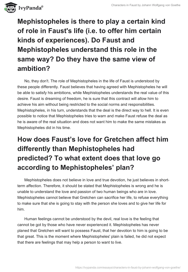 Characters in "Faust" by Johann Wolfgang von Goethe. Page 2