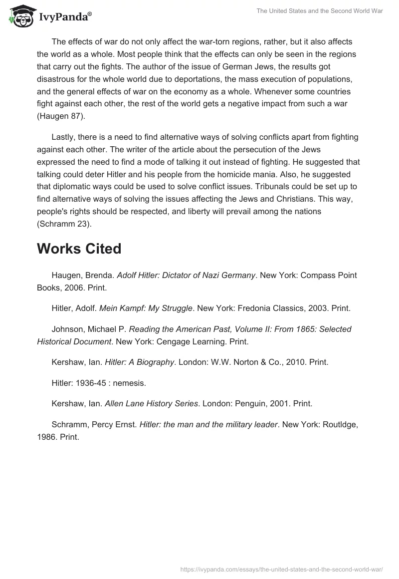 The United States and the Second World War. Page 2