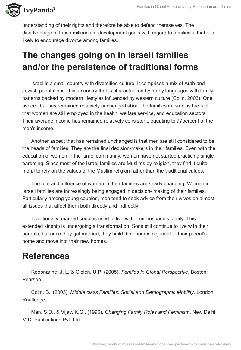 "Familes in Global Perspective" by Roopnarine and Gielen. Page 4