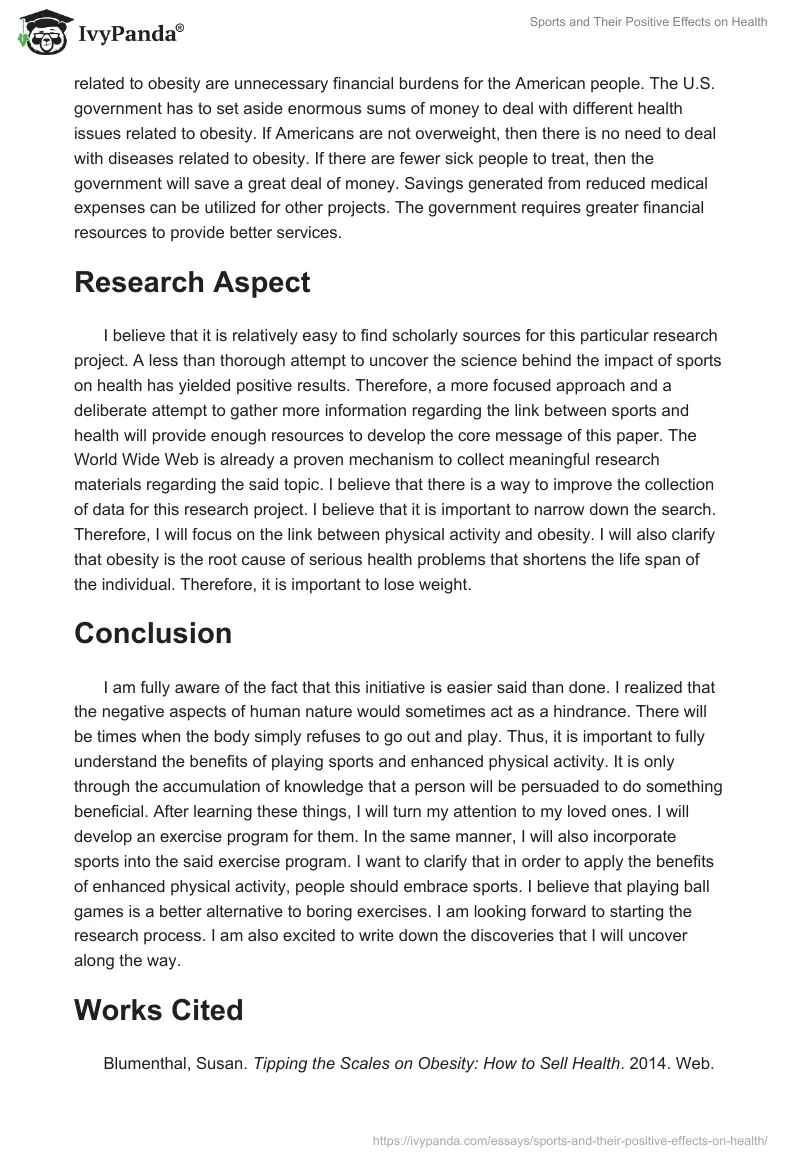 Sports and Their Positive Effects on Health. Page 4