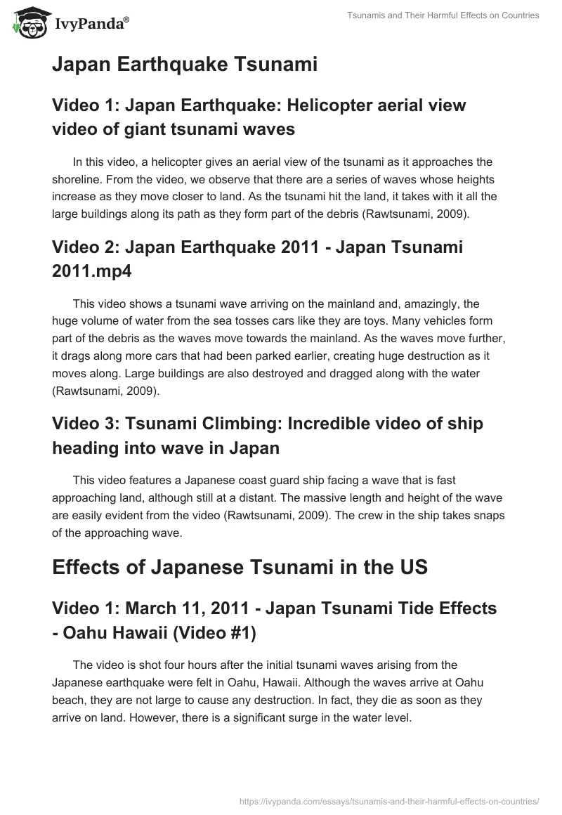 Tsunamis and Their Harmful Effects on Countries. Page 2