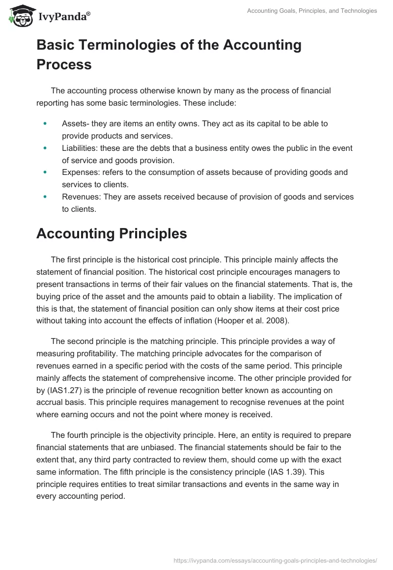 Accounting Goals, Principles, and Technologies. Page 2